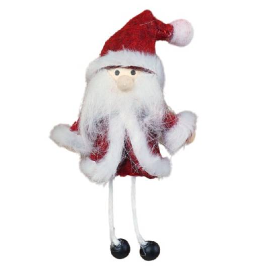 Santa Red Hat, Little Legs with Fur Trimmed Coat 6cm *ETA Nov